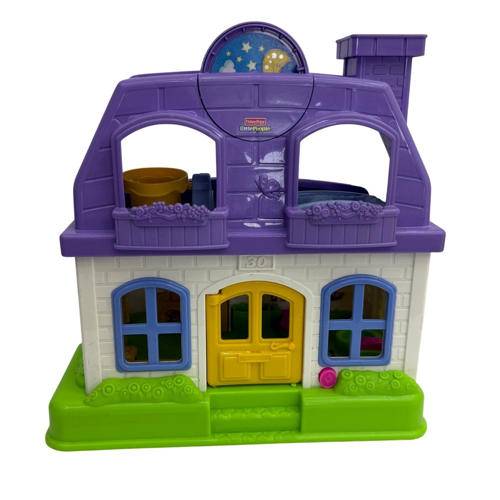 Fisher-Price Little People Happy Sounds Home Kids OS Purple White P3329 House